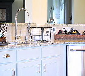 chalk painted kitchen cabinets amp cottage kitchen redo, electrical, home decor, kitchen cabinets, kitchen design, New faucet industrial style from Home Depot
