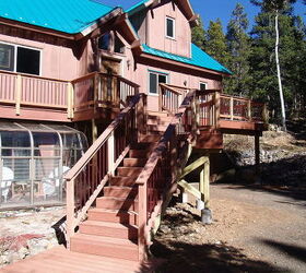 1400 sq foot composite deck with stairs, decks, New front stairs and deck