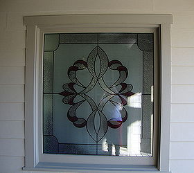 add the look of a stained glass window with faux stained glass fsg by made in the, Faux stained glass provided ground level privacy for bathroom window while maintaining daylight benefits FSG by Made in the Shade Blinds More