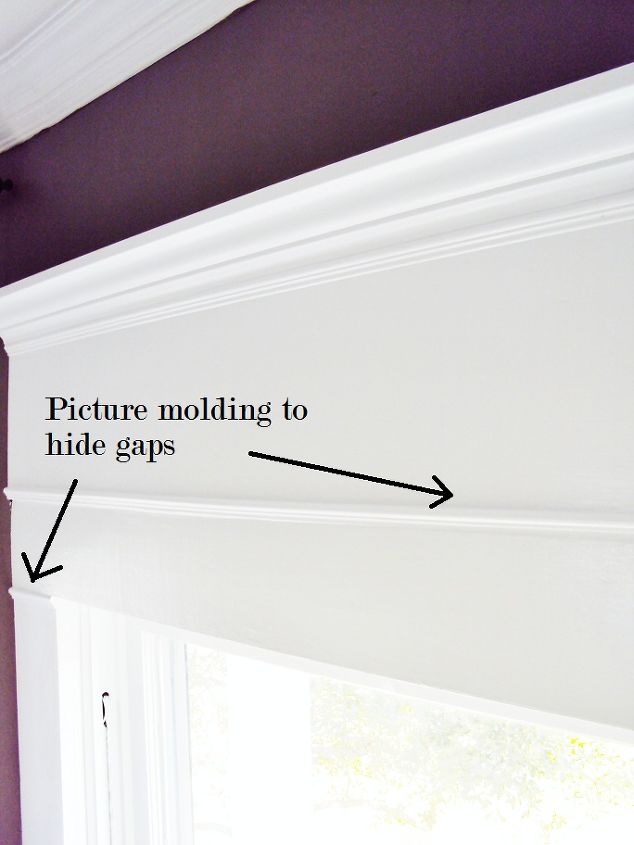 the 22 molding solution to the space above the windows, home decor, windows