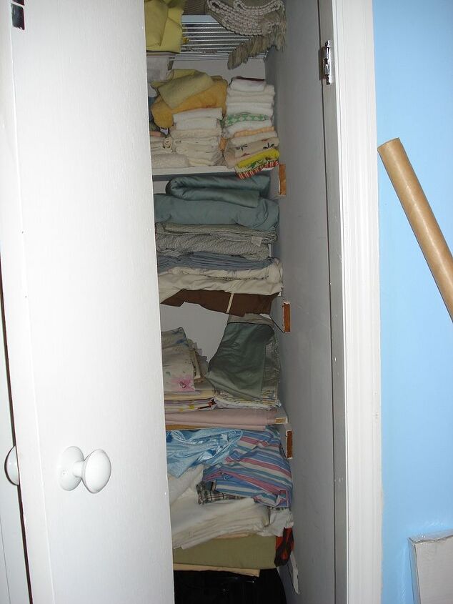 thank you networx for all the wonderful comments i have enclosed pictures of the, bathroom ideas, bedroom ideas, flooring, home decor, home improvement, plumbing, Pic 1710 I had shelves installed for linen but still would like to utilize the other space for hanging clothes