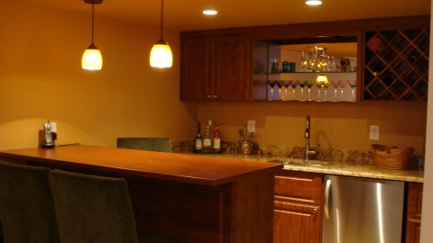 basement renovation, basement ideas, home improvement, New Bar