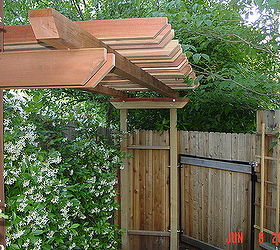 here s a simple arbor you can build, decks, outdoor living, Ready to hang the ferns
