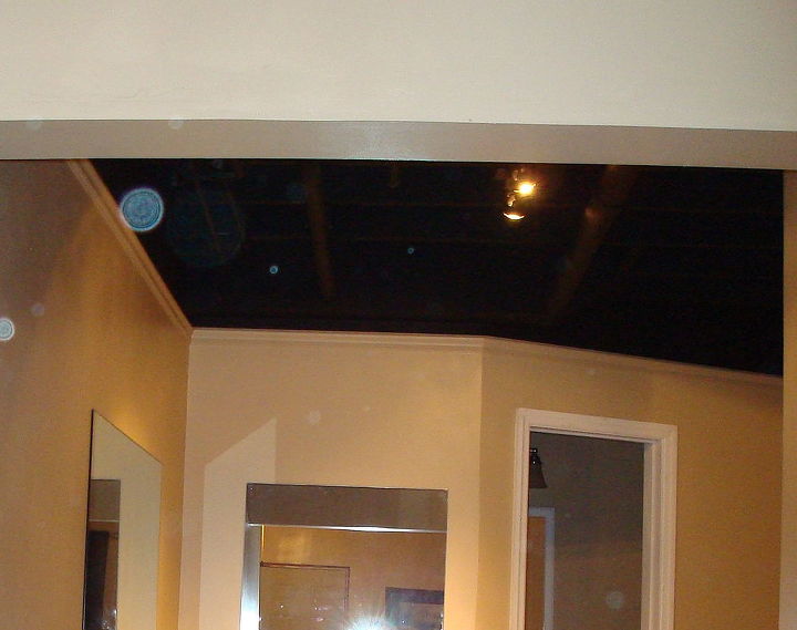 finishing a basement, basement ideas, painting, The ceiling painted black and the trim painted the wall color