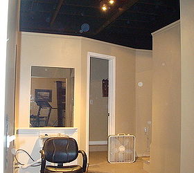 finishing a basement, basement ideas, painting, The hall transformed into a home salon