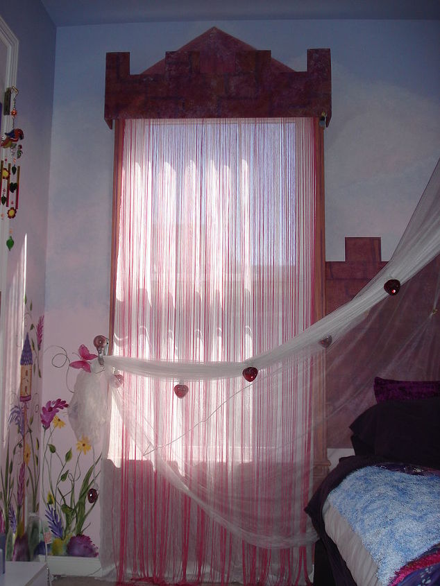 princess garden girls bedroom, bedroom ideas, home decor, painting, window treatments