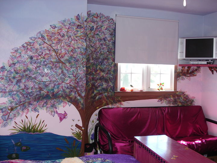 princess garden girls bedroom, bedroom ideas, home decor, painting, extra seating