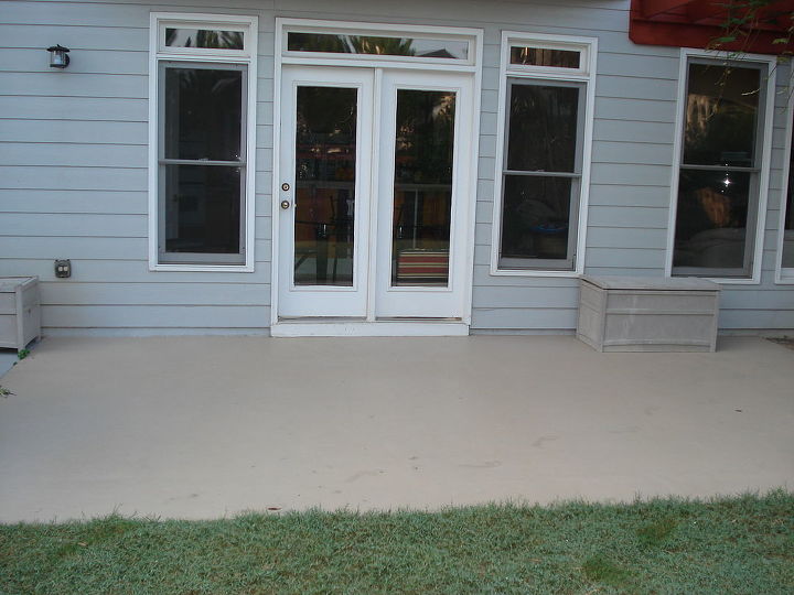 stain exterior patio concrete