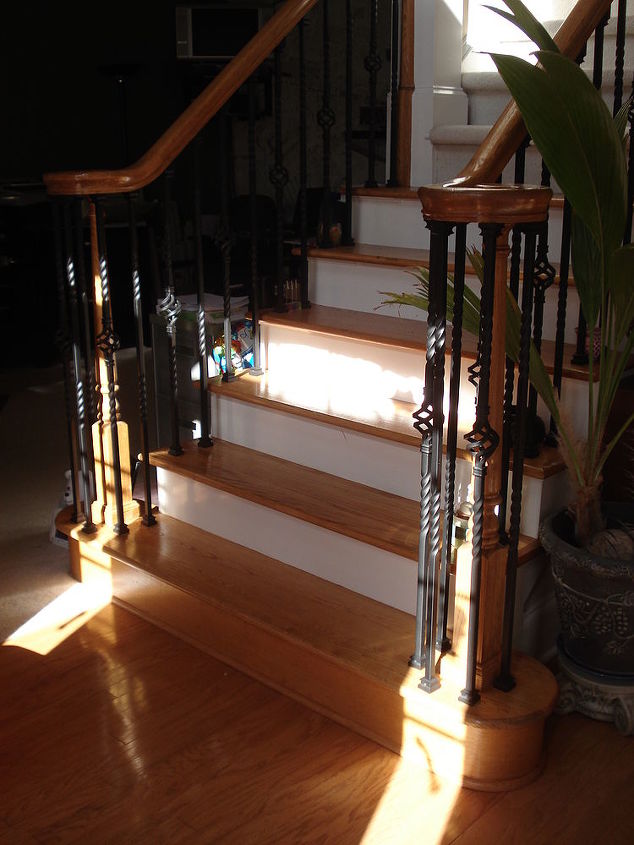 hardwood stairs, home decor, stairs, First set of stairs wood