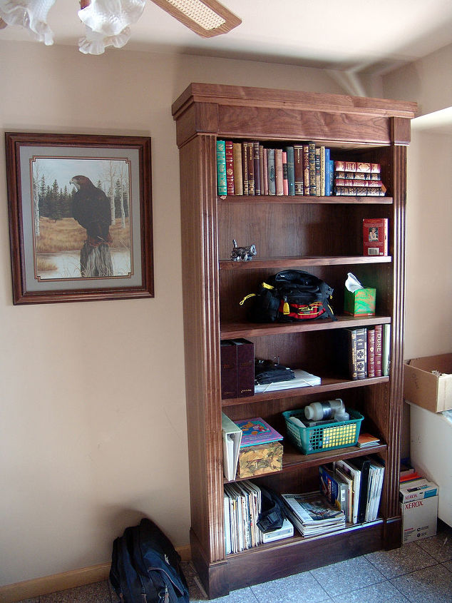 office bookcase, painted furniture, My office bookcase in Walnut