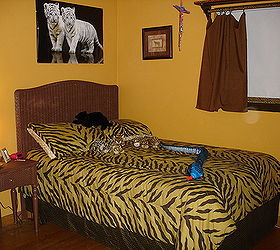 erins room makeover she s 10 and has always loved animals, bedroom ideas, home decor, Big Cat Country