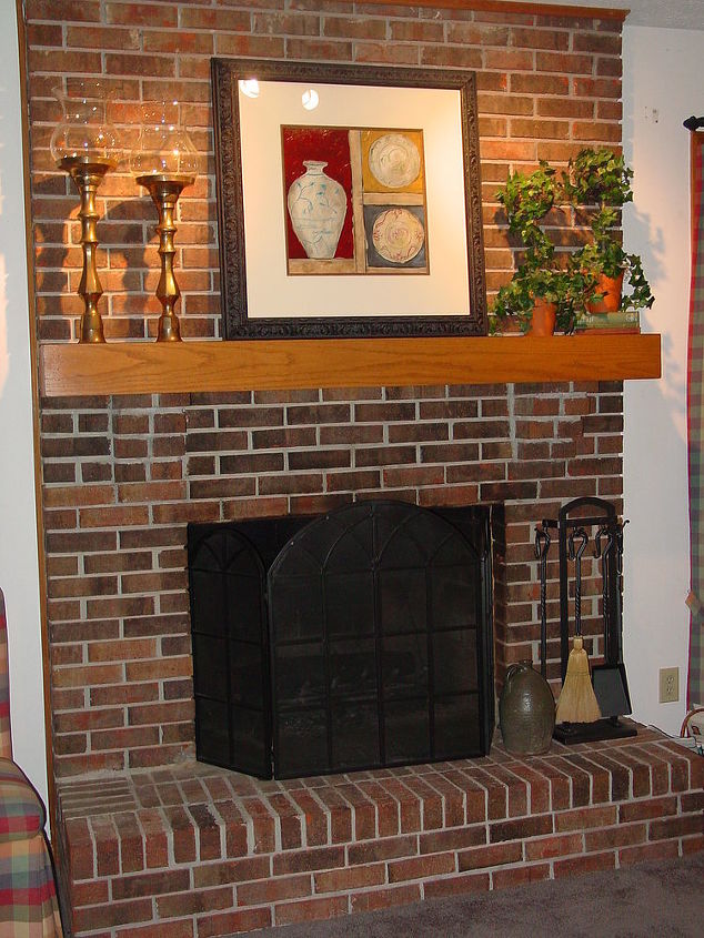 painting your brick fireplace, painting, A Typical Brick Fireplace That May No Longer Fit Your Decor