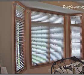 installing blinds, home decor, window treatments, windows, Two small blinds and one larger one to span the front
