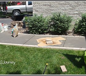 laying pavers next to front walkway, concrete masonry, curb appeal, Finished and now to clean up the mess
