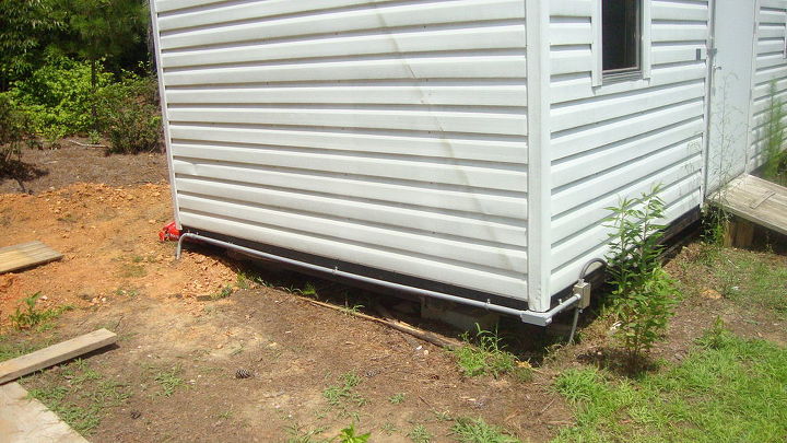 this is a rewire of an rv garage the electramedics completed in rockmart that had, electrical, home maintenance repairs, Plumbing Pipe Removed and Proper Electrical Pipe installed After