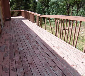 1400 sq foot composite deck with stairs, decks, Before old deck at the back of the house collapsed railing and rotten decking