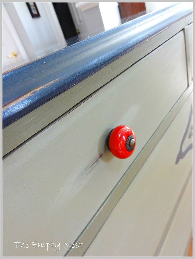 thrifted latex painted vintage dresser gets a new suit, painted furniture, Perfect