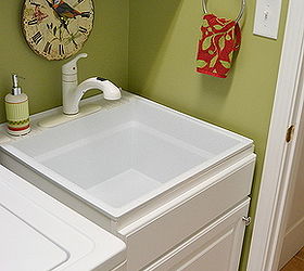 a couple more pics of my laundry room i hit the share button too quickly while, home decor, laundry rooms, closeout base cabinet from Lowes with a laundry sink added