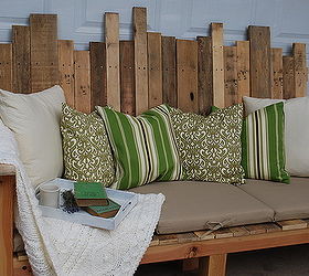 outdoor sofa made from pallet wood, diy, outdoor living, pallet, Pallet Sofa at