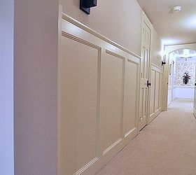 sandy springs renovation, bathroom ideas, home improvement, kitchen backsplash, kitchen design, living room ideas, New paneling was added to the upstairs hall to give it a more updated look