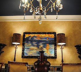 this tired 15 year old dining room needed a facelift even the old toparies were, dining room ideas, home decor, The chandelier is my favorite part The previous chandelier was totally out of scale