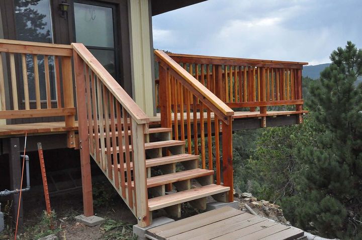 matt and kelly s deck, decks, railing half oiled