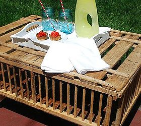 chicken crate coffee table, outdoor furniture, painted furniture, patio, repurposing upcycling
