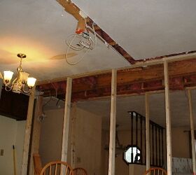 mr tom capelo tray ceiling project, home improvement, home maintenance repairs, Temp wall