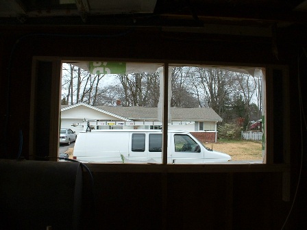 ranch flip brockton ma, Old window in garage