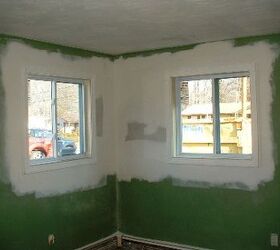 ranch flip brockton ma, New windows installed taped and seamed with trim installled