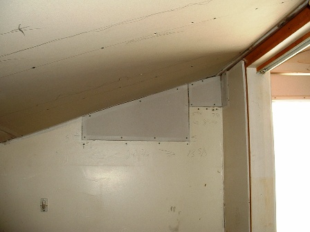 ranch flip brockton ma, Patched in wall area with sheetrock