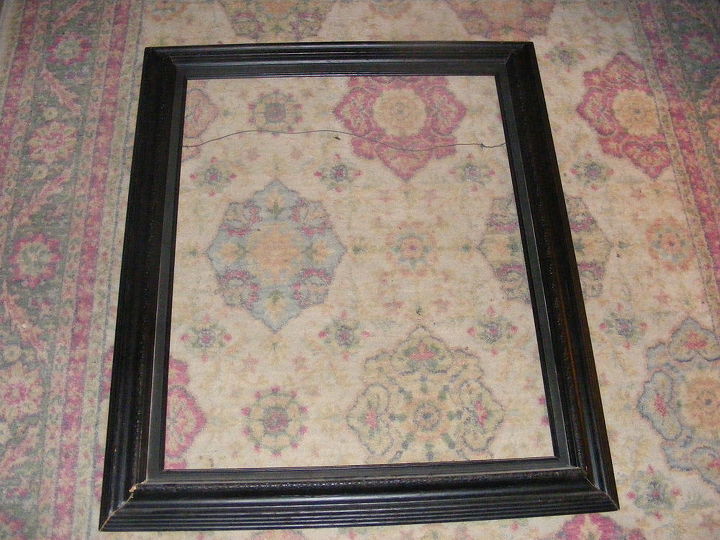 jewelry frame, 28 x 36 Frame that someone had put out to throw away I painted it black