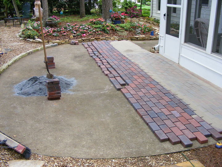 Paver Patio Over Existing Concrete Pavers Added Directly Over Concrete