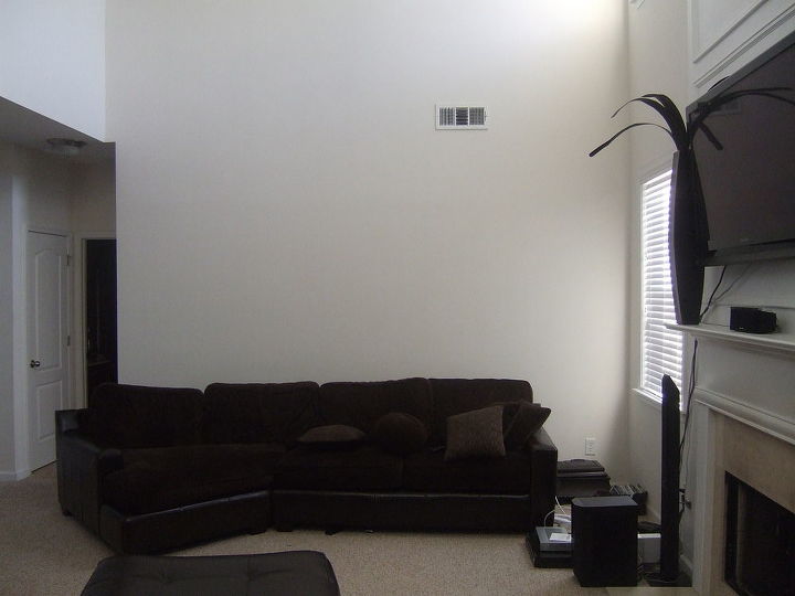 family room redo, living room ideas, This is the before picture with the plain white expansive walls