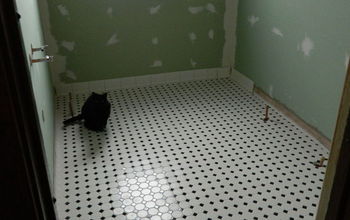 Another update:) Got the bathroom flood grouted and it looks amazing!!