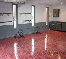 featured photos, Red tile floor with gray flakes brightened the room After