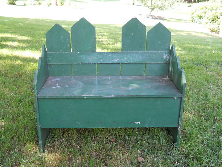 old bench turned planter box, flowers, gardening, repurposing upcycling