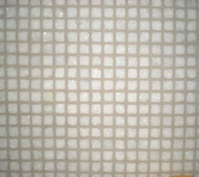 master bathroom, After Shower floor tile with light gray grout