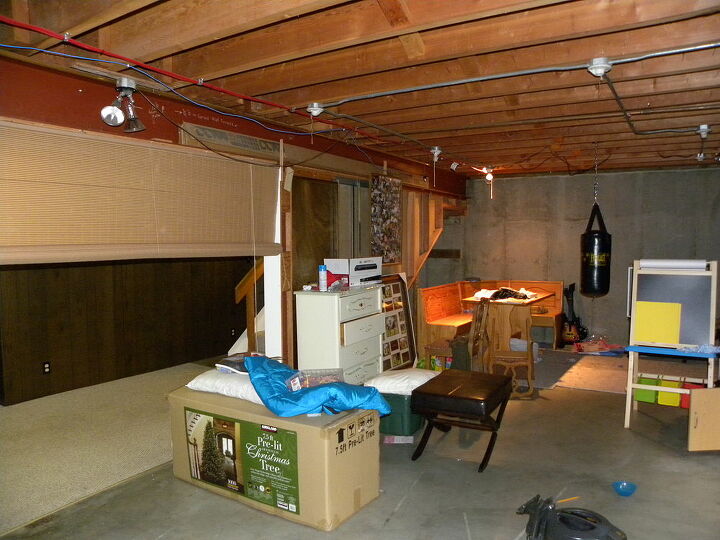 disclaimer in no way is my messy basement a reflection on me as a person it s, basement ideas, electrical, flooring, hvac, lighting, plumbing, windows, connection to storage