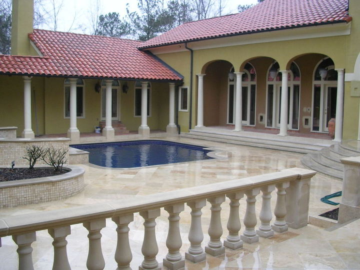 . We also replaced the pool deck tile and remodeled the pool. Before
