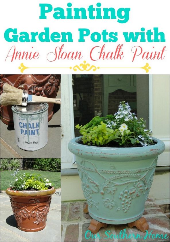 d uma nova vida aos vasos de jardim com annie sloan chalk paint