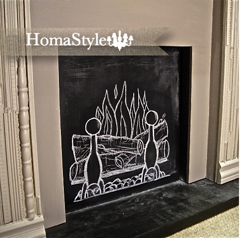 chalk fire, chalk paint, home decor, painting