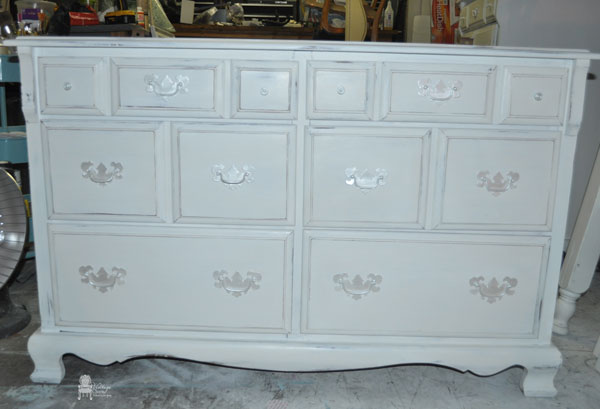 painted white bedroom furniture, painted furniture, American Paint Company Navajo White Modern Masters Oyster on the handles