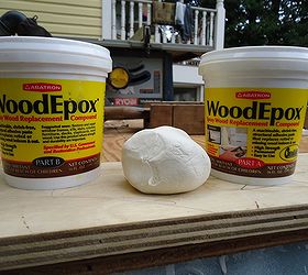 repairing old wood amp addressing peeling paint, curb appeal, home maintenance repairs, windows, Abatron s WoodEpox is like dough