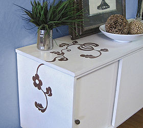 q reverse decal on wood sideboard should i repaint, painted furniture
