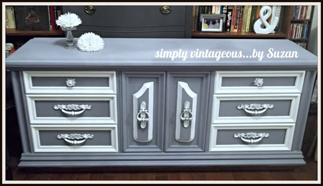 before and after dresser, chalk paint, painted furniture, I detailed the trim in white