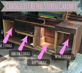 retro stereo cabinet transformation, kitchen cabinets, painted furniture, repurposing upcycling, Our plans