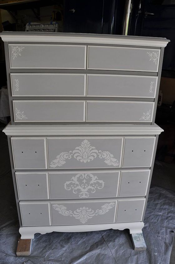 old maple dresser turned french country chic, painted furniture, Now it is time for clear wax