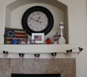 4th of july mantel, fireplaces mantels, patriotic decor ideas, seasonal holiday d cor