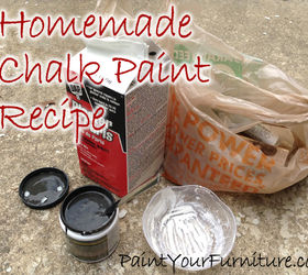 homemade chalk paint recipe plaster of paris, chalk paint, painted furniture, 1 8 ounce pot of paint this is 1 cup 2 1 2 tablespoons of Plaster of Paris 2 tablespoons of cold water